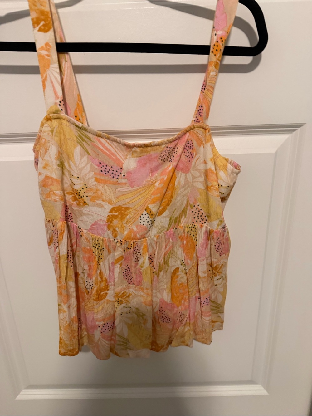O'Neill Pink & Yellow Floral Tiered Camisole